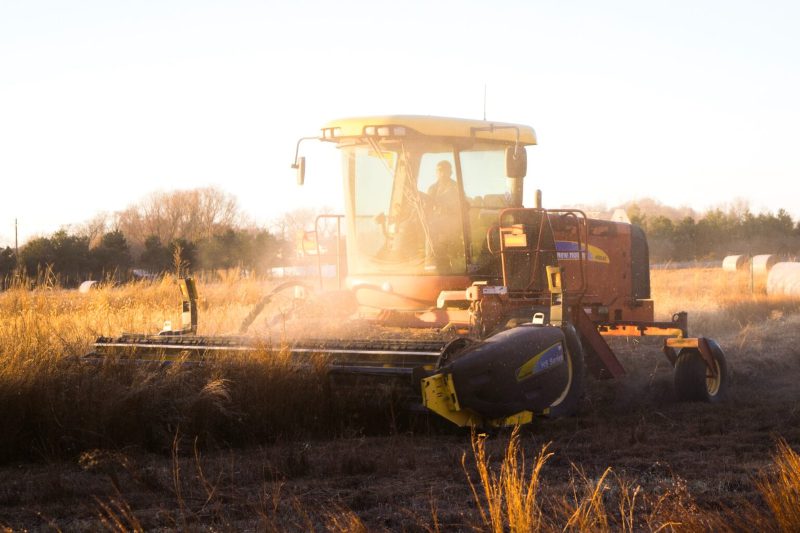 tractor in field