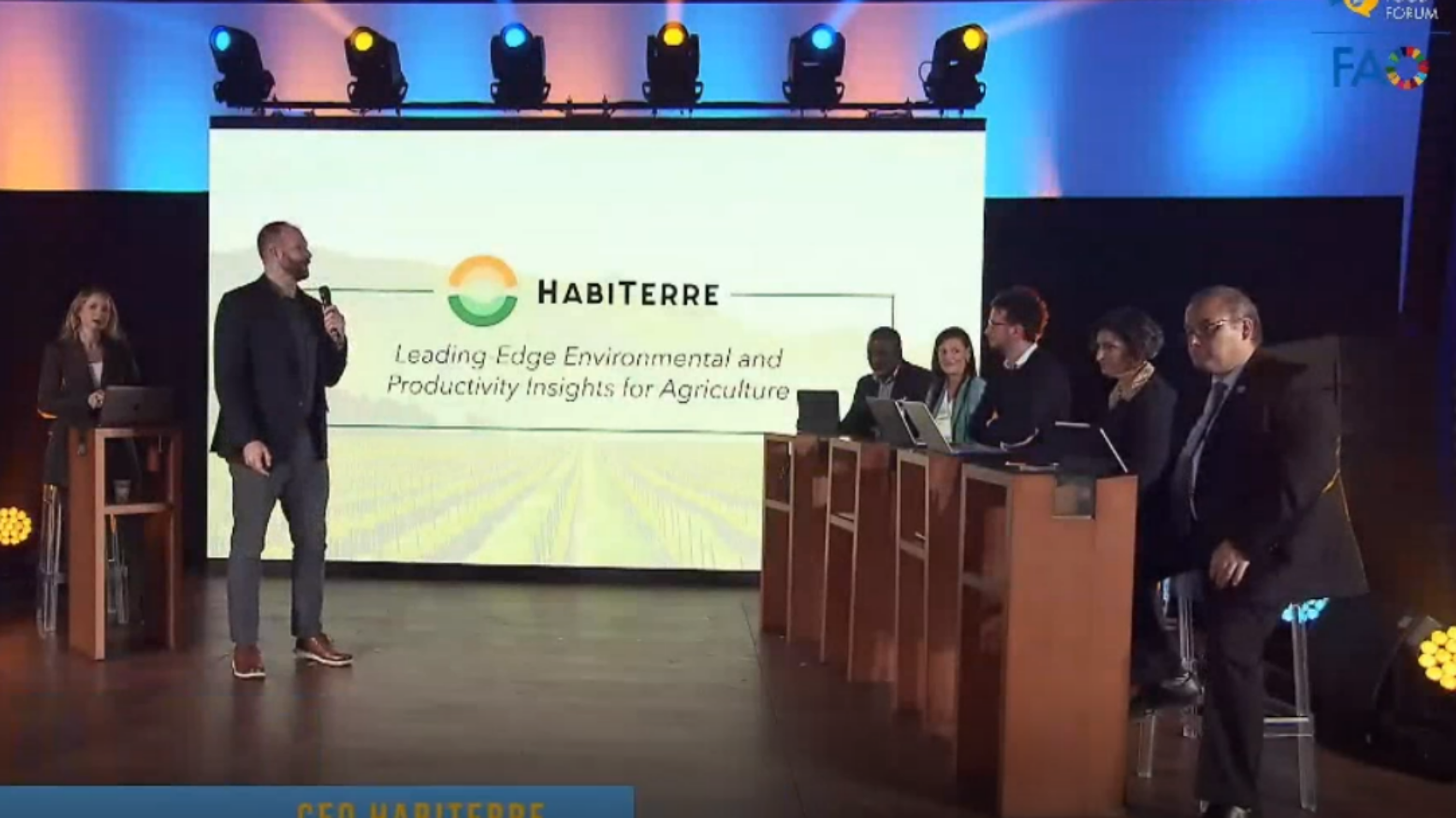 HabiTerre CEO presenting in front of judges panel