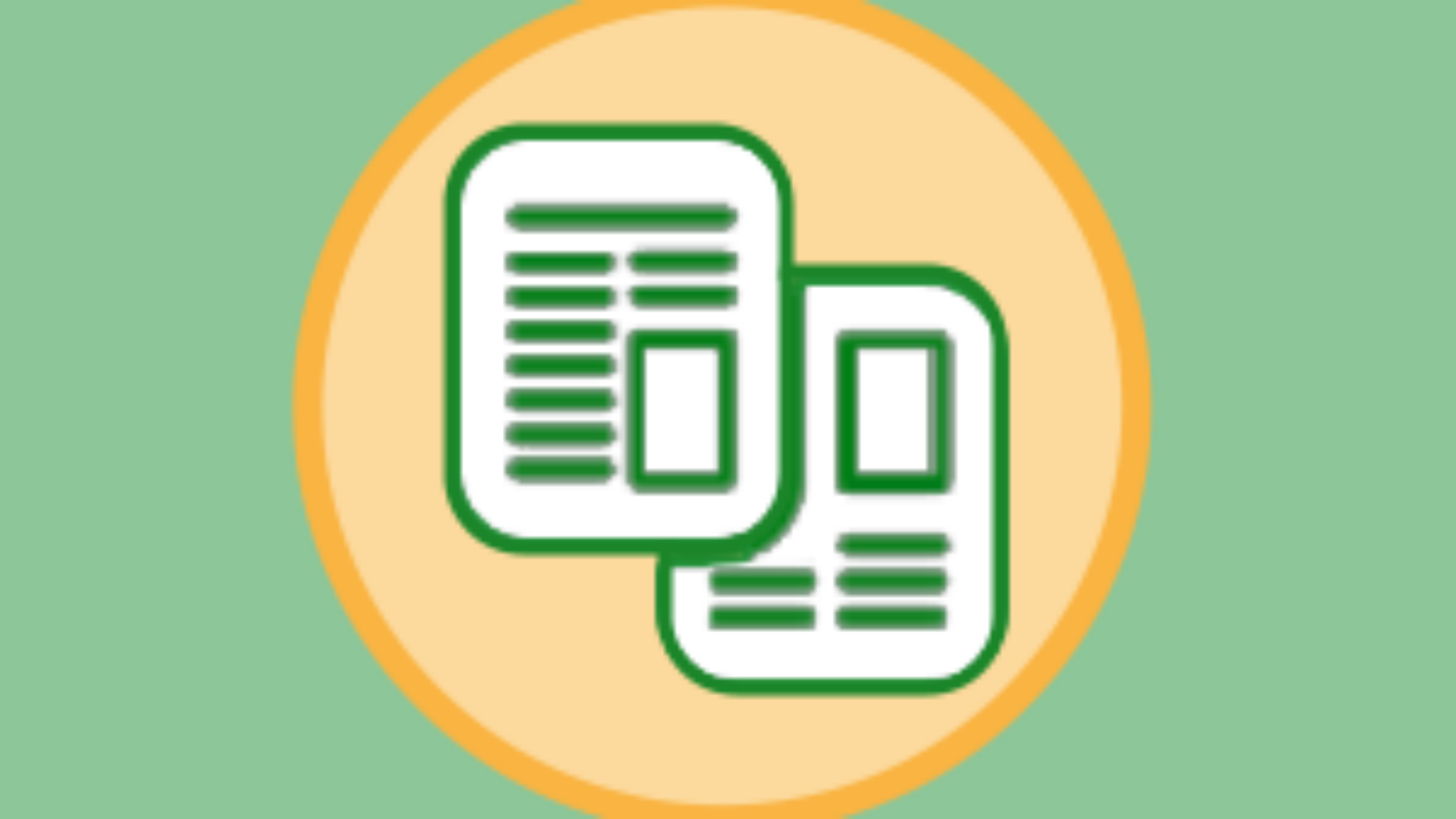 Article Icons in Yellow Circle
