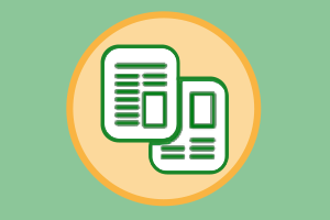 Article Icons in Yellow Circle